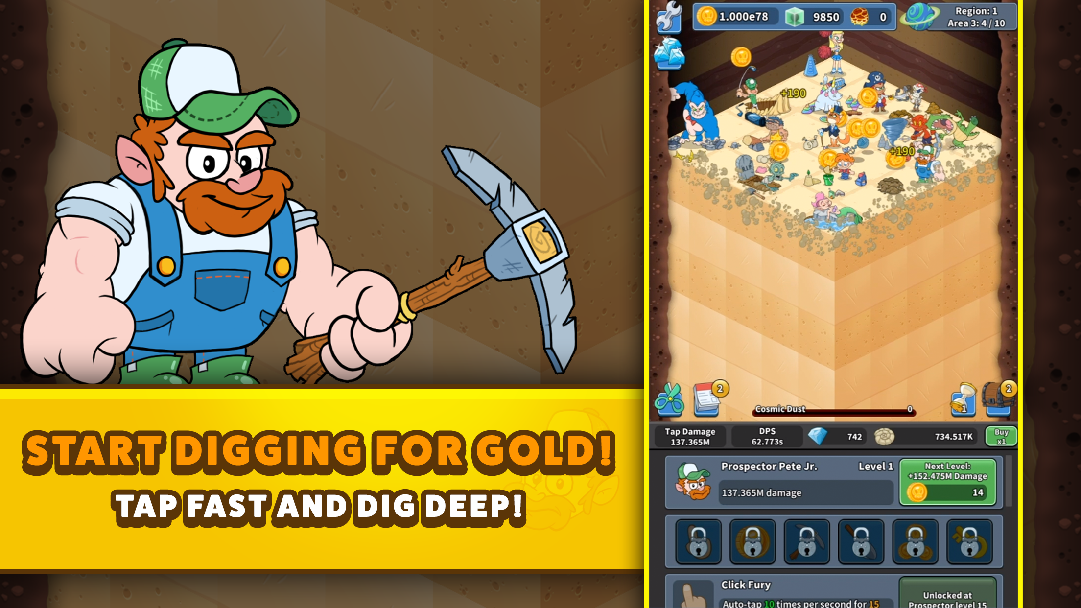 Tap Tap Dig 2: Idle Mine Sim Game Screenshot