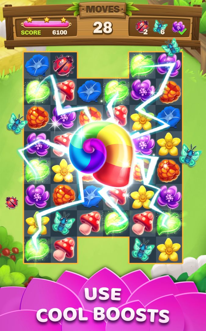 Flower Power Match screenshot game