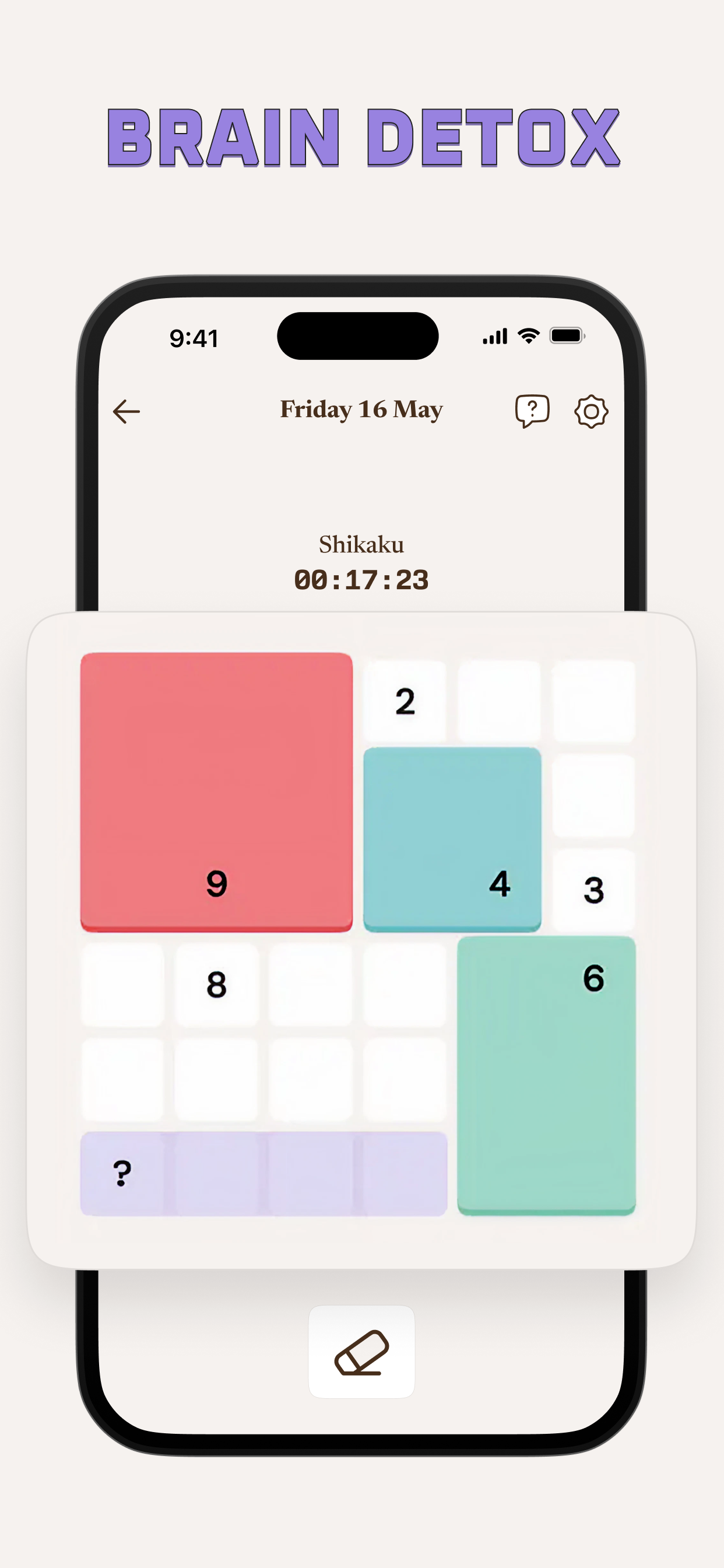 Shikaku - Brain Workout Game Screenshot
