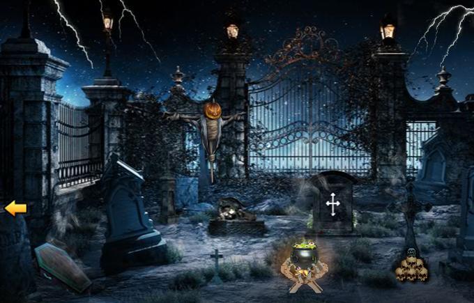 Escape Halloween Cementry 2 게임 스크린 샷