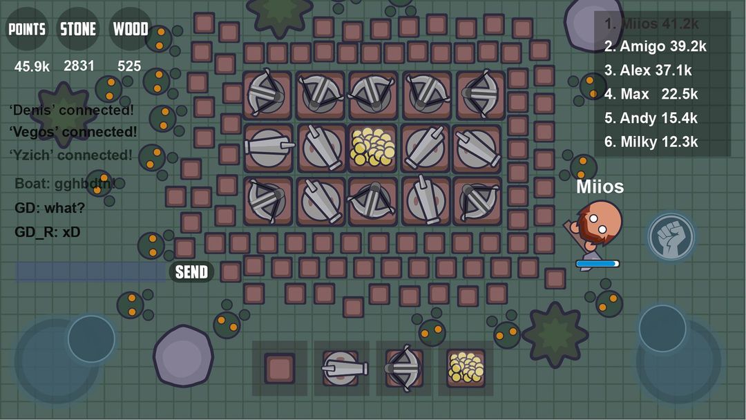 Screenshot of zombios.io online multiplayer