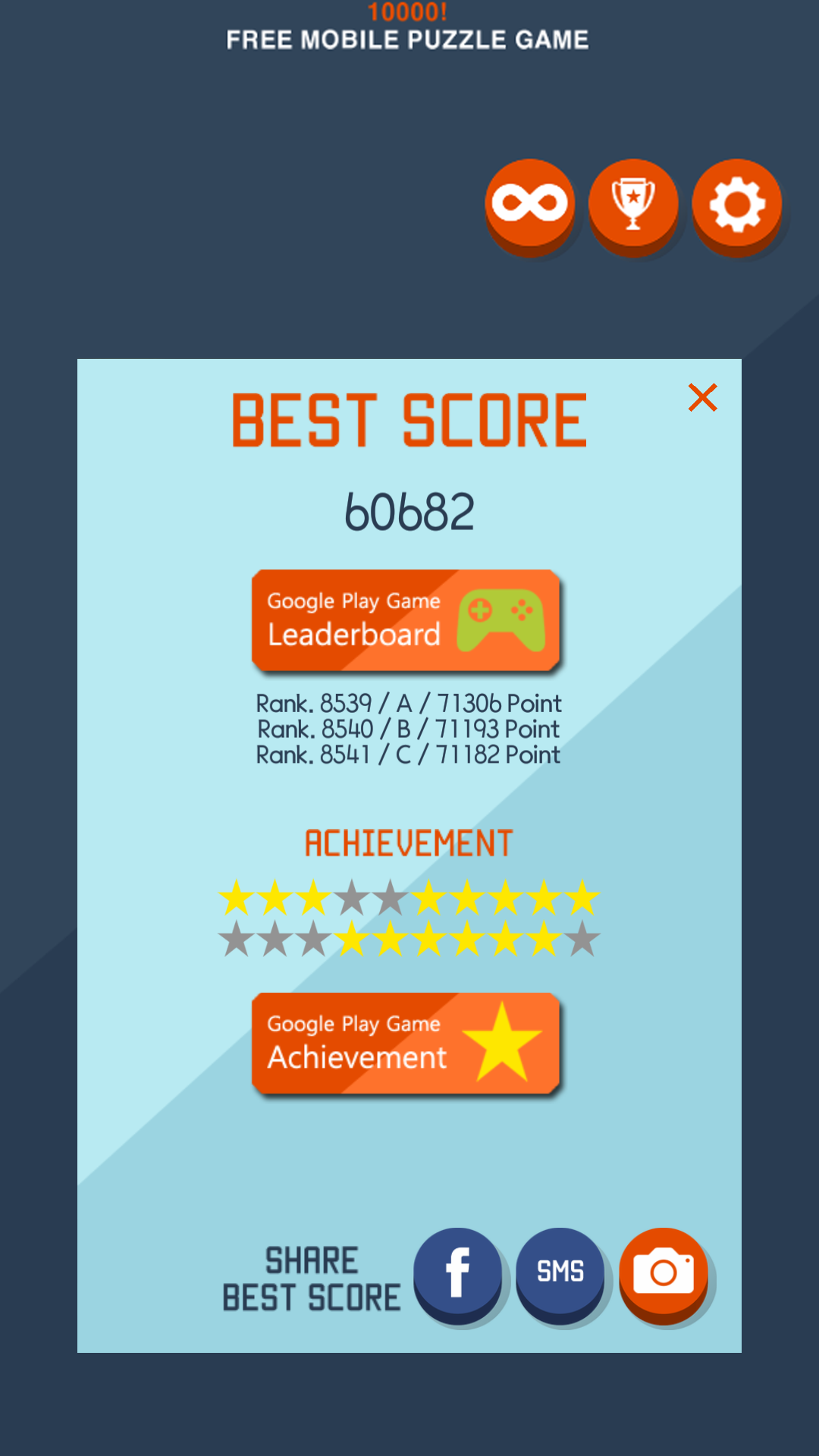 Cuplikan Layar Game 10000! - puzzle (Big Maker)