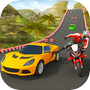 Icon of Car vs Bike Racing