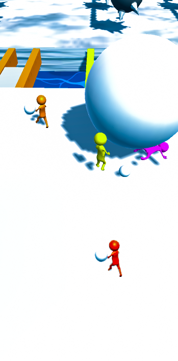 Snow Ball Race 3D Strike Game Game Screenshot