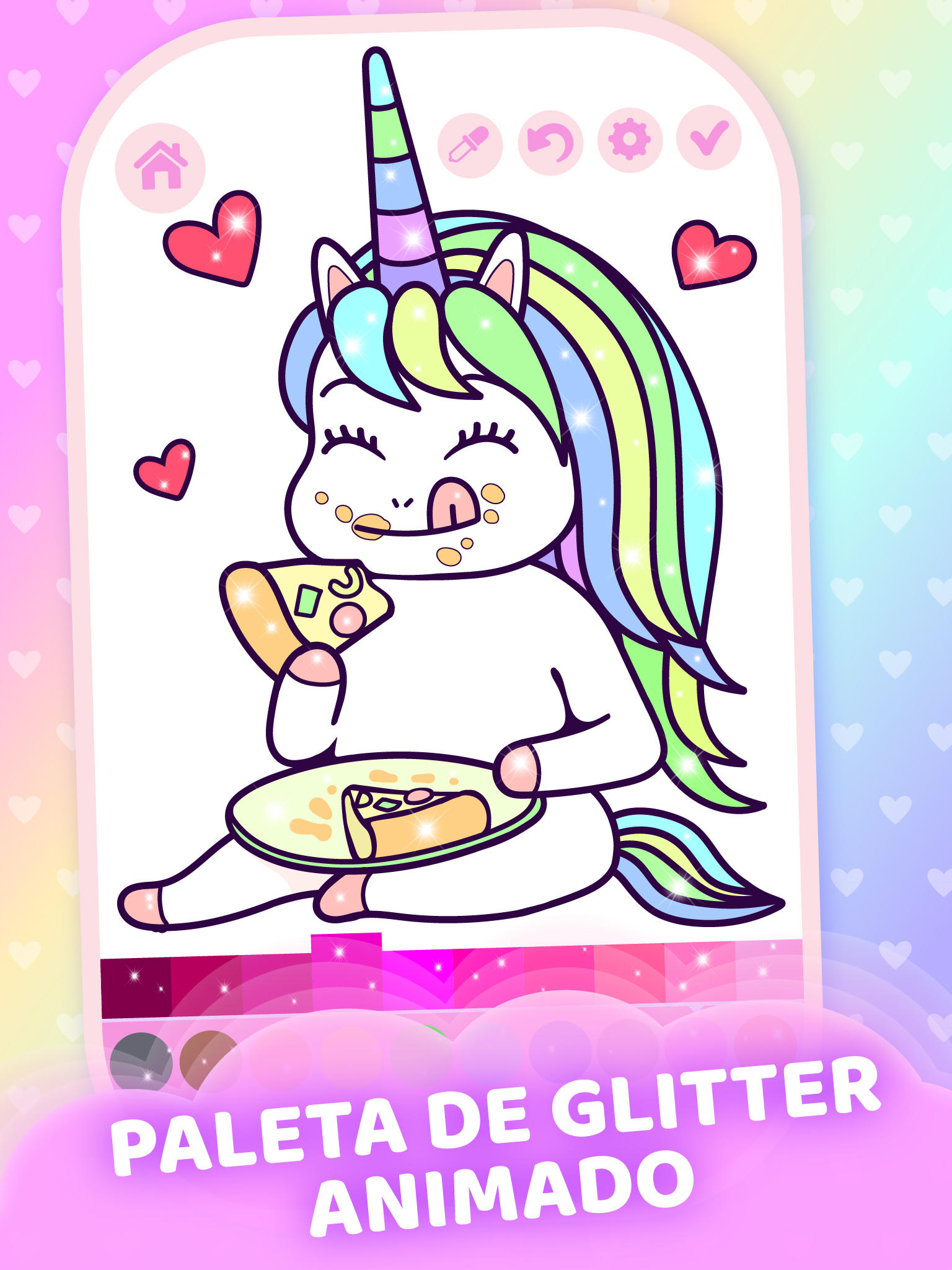 Unicórnio Para Colorir Glitter - Baixar APK para Android