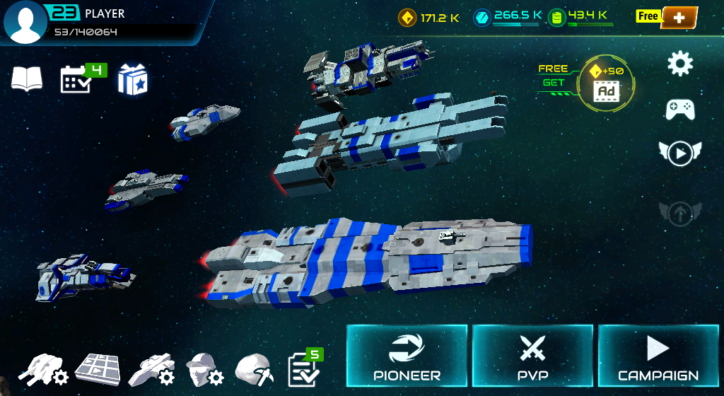Screenshot 1 of trận chiến phi thuyền 2.3.2