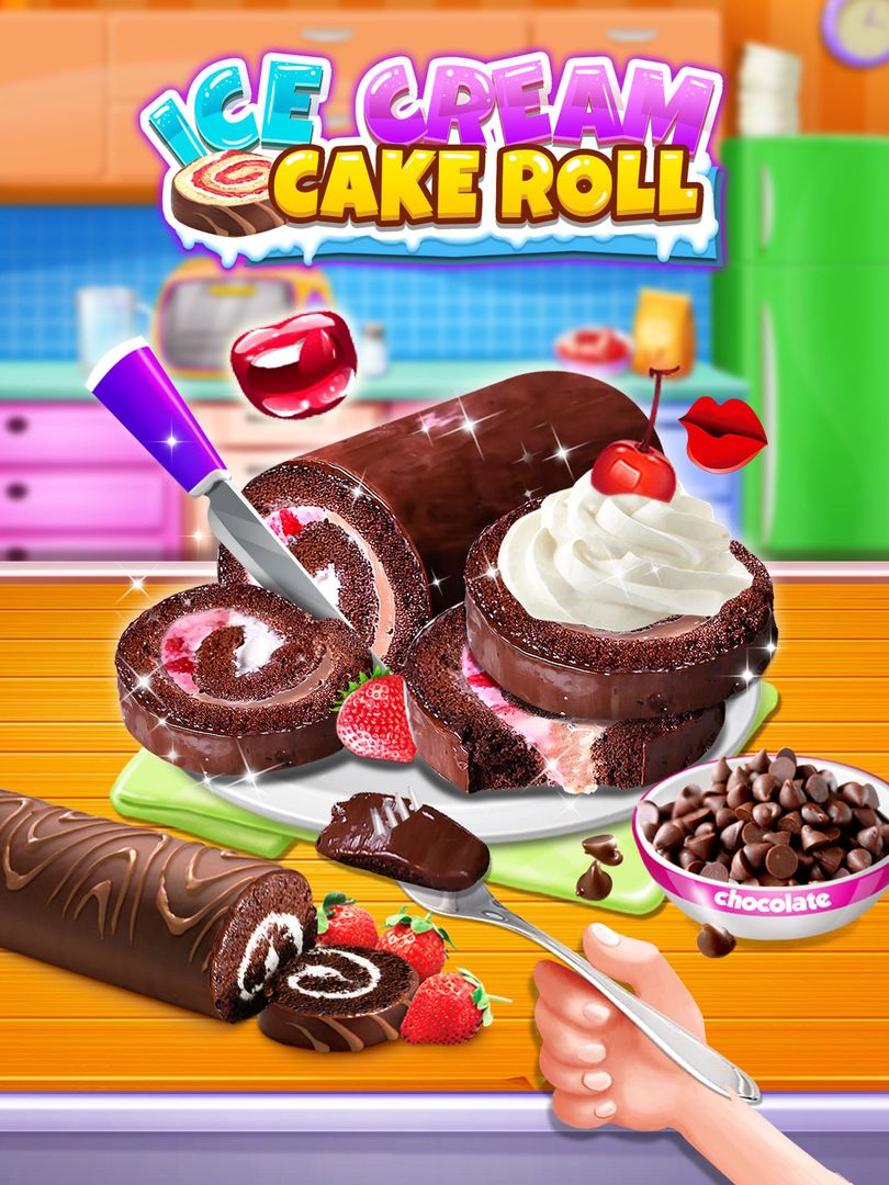 Ice Cream Cake Roll Maker - Super Sweet Desserts遊戲截圖
