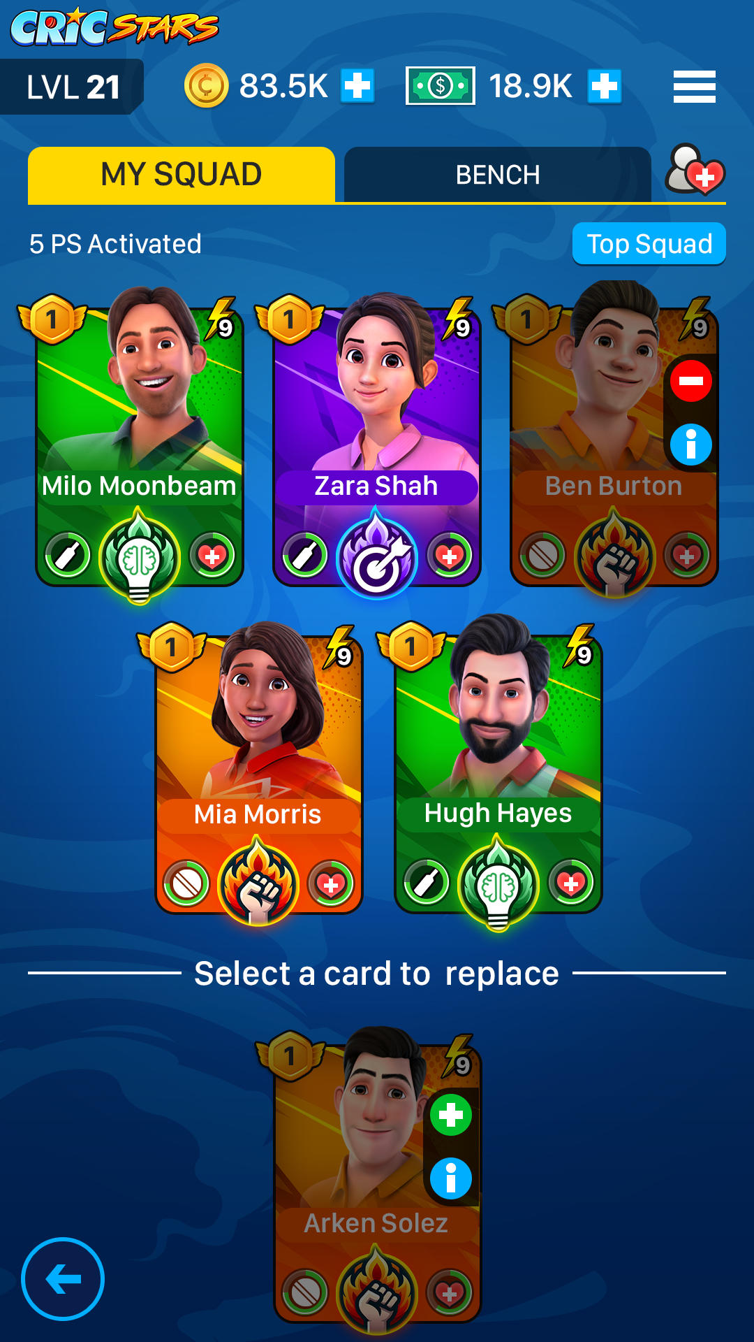 Cric Stars - Fast Cricket Game Game Screenshot