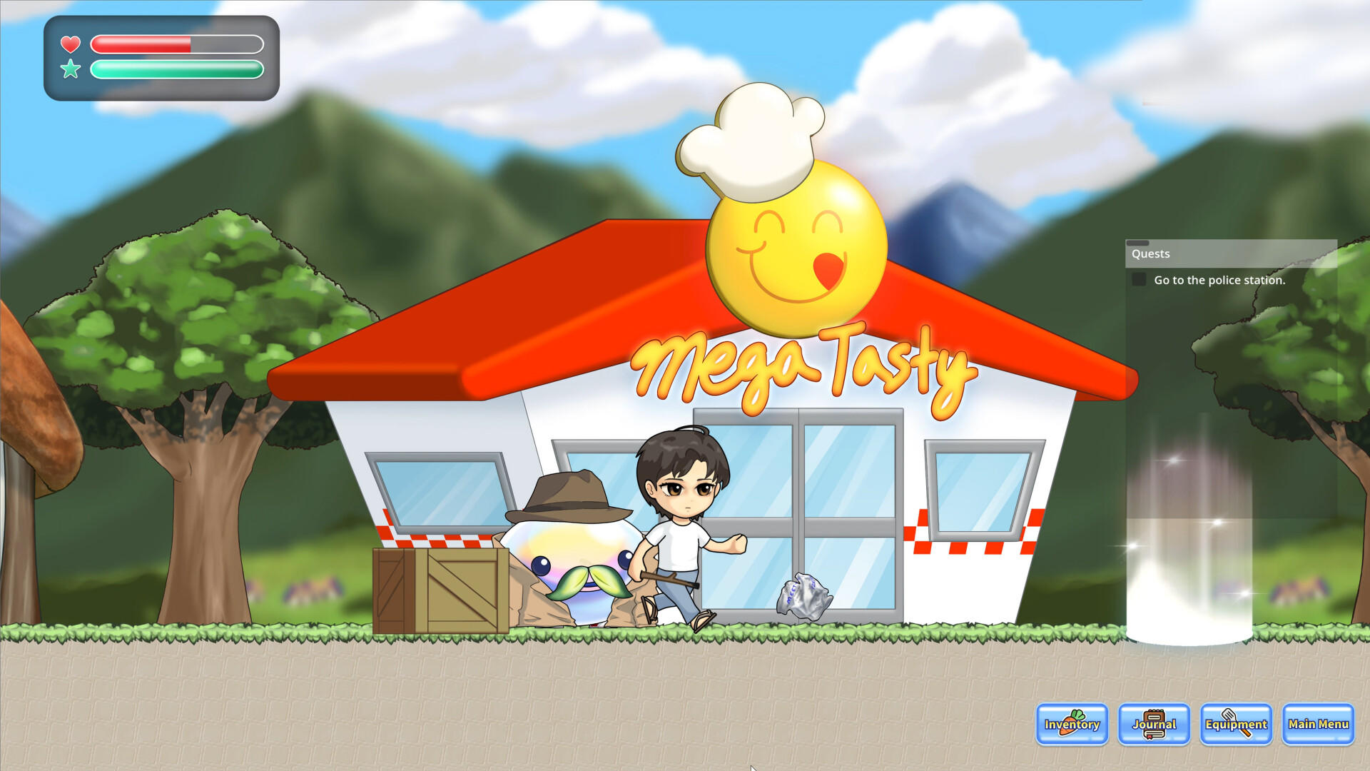 Slime in a Trench Coat: A Cooking Mystery Game Screenshot