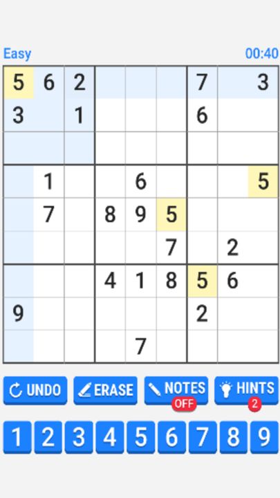 Sudoku number brain classic Game Screenshot