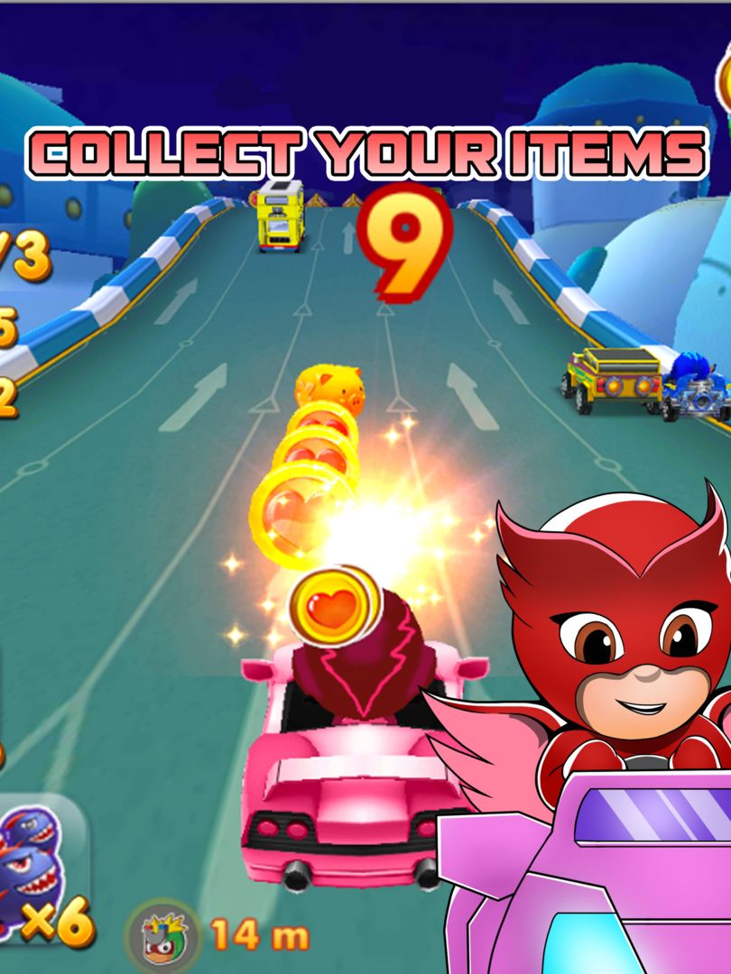 Screenshot of PJ Super Hero Car Racing