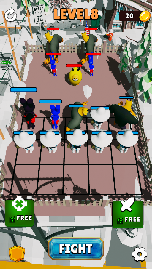 Screenshot of Riggy vs Smurf Cat: the Winner