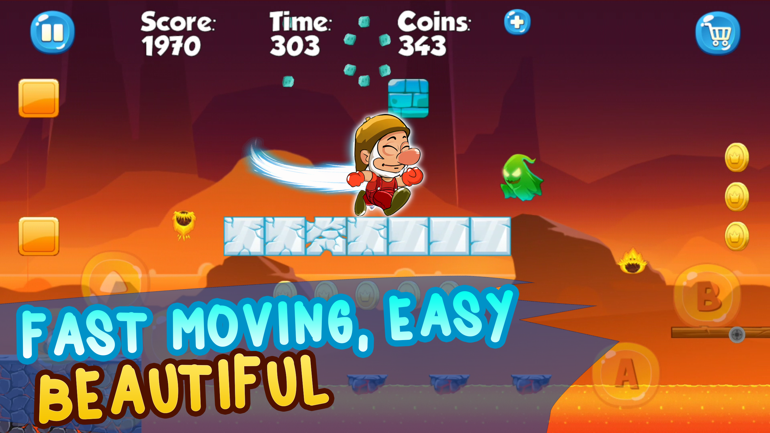 Super Dwarf Adventure in Jungle World Game Screenshot