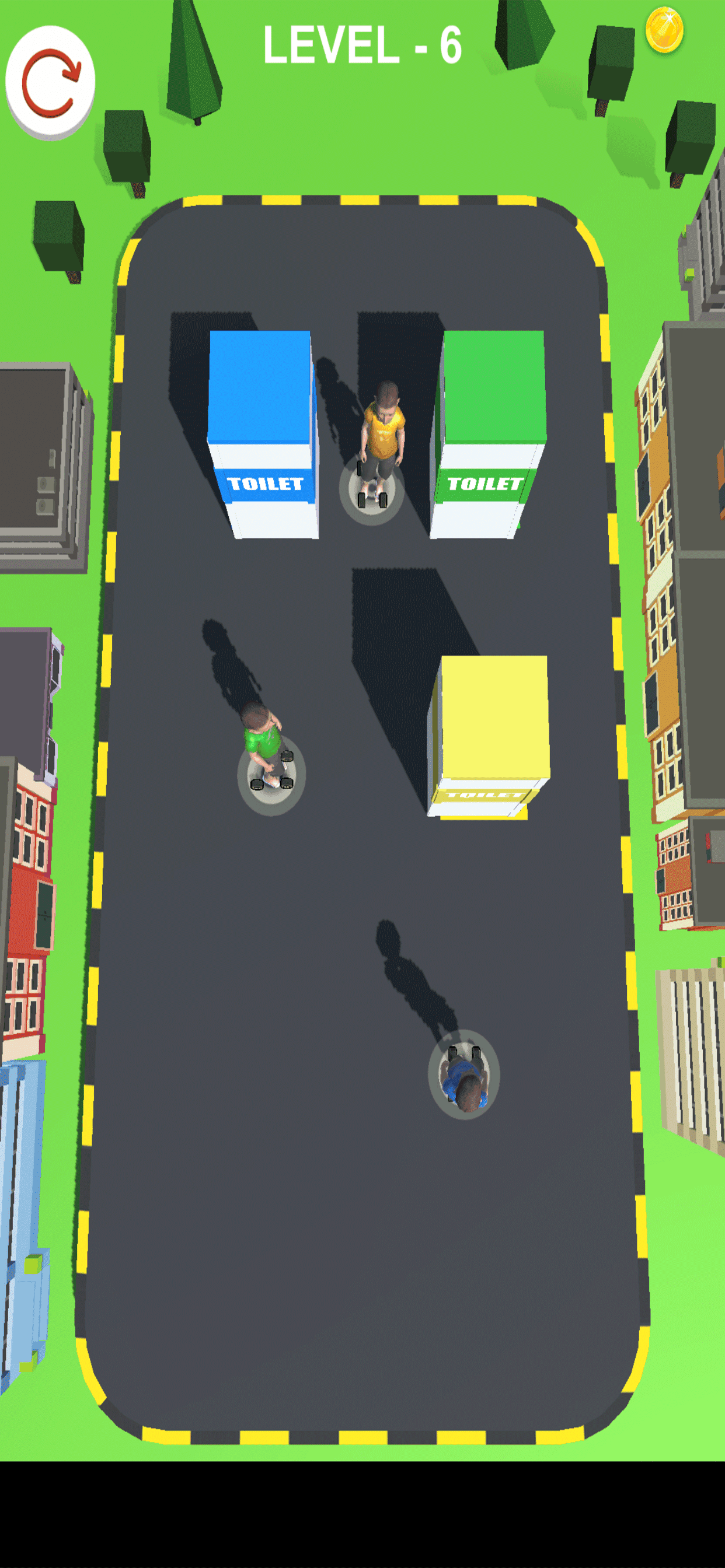 Toilet Rush Draw Puzzle Run 2 Game Screenshot