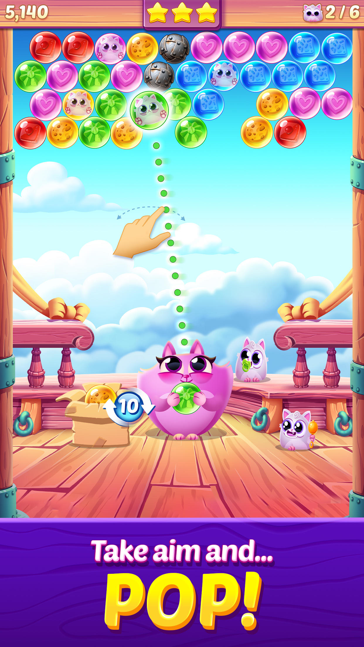 Cookie Cats Pop - Bubble Pop Game Screenshot