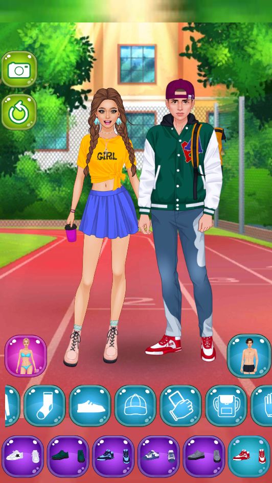 Screenshot of School Couple dress up