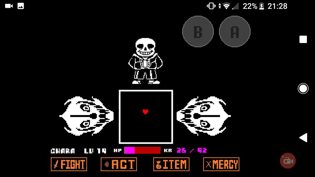 Sans Fight Recreation screenshot game