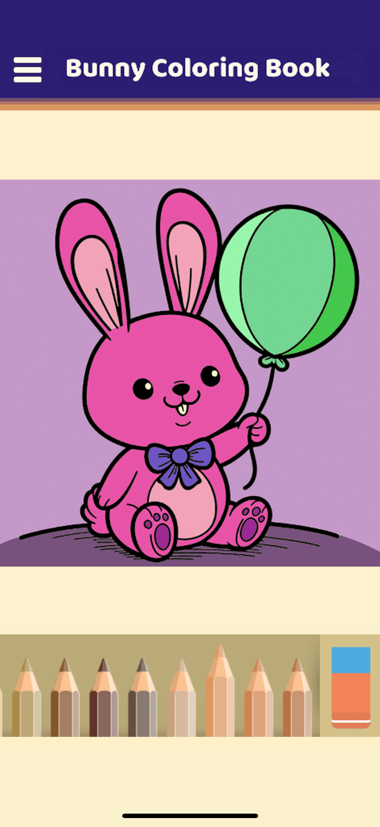 Bunny Coloring Book Game Screenshot