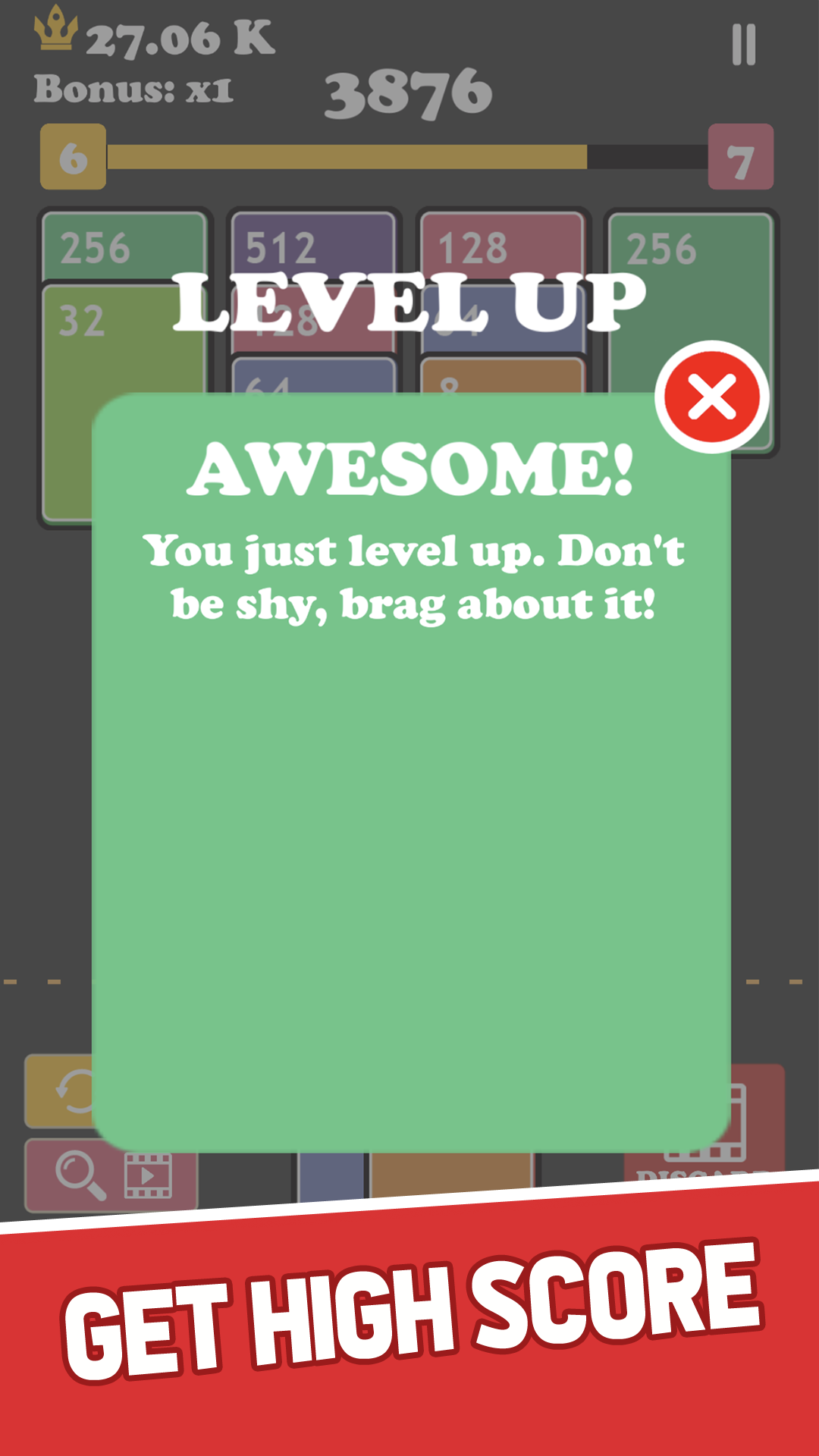 Screenshot of 2048+ Solitaire