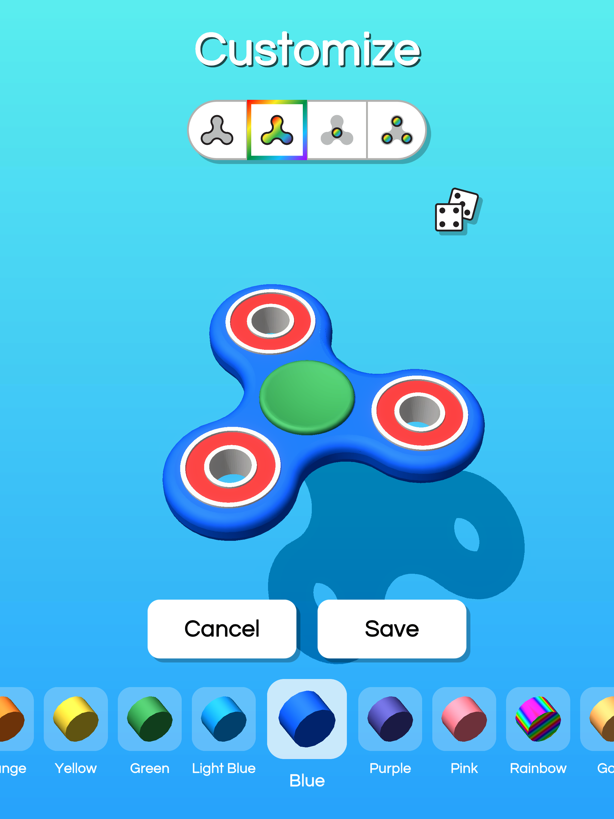 Fidget Spinner Designer 3D Game Screenshot