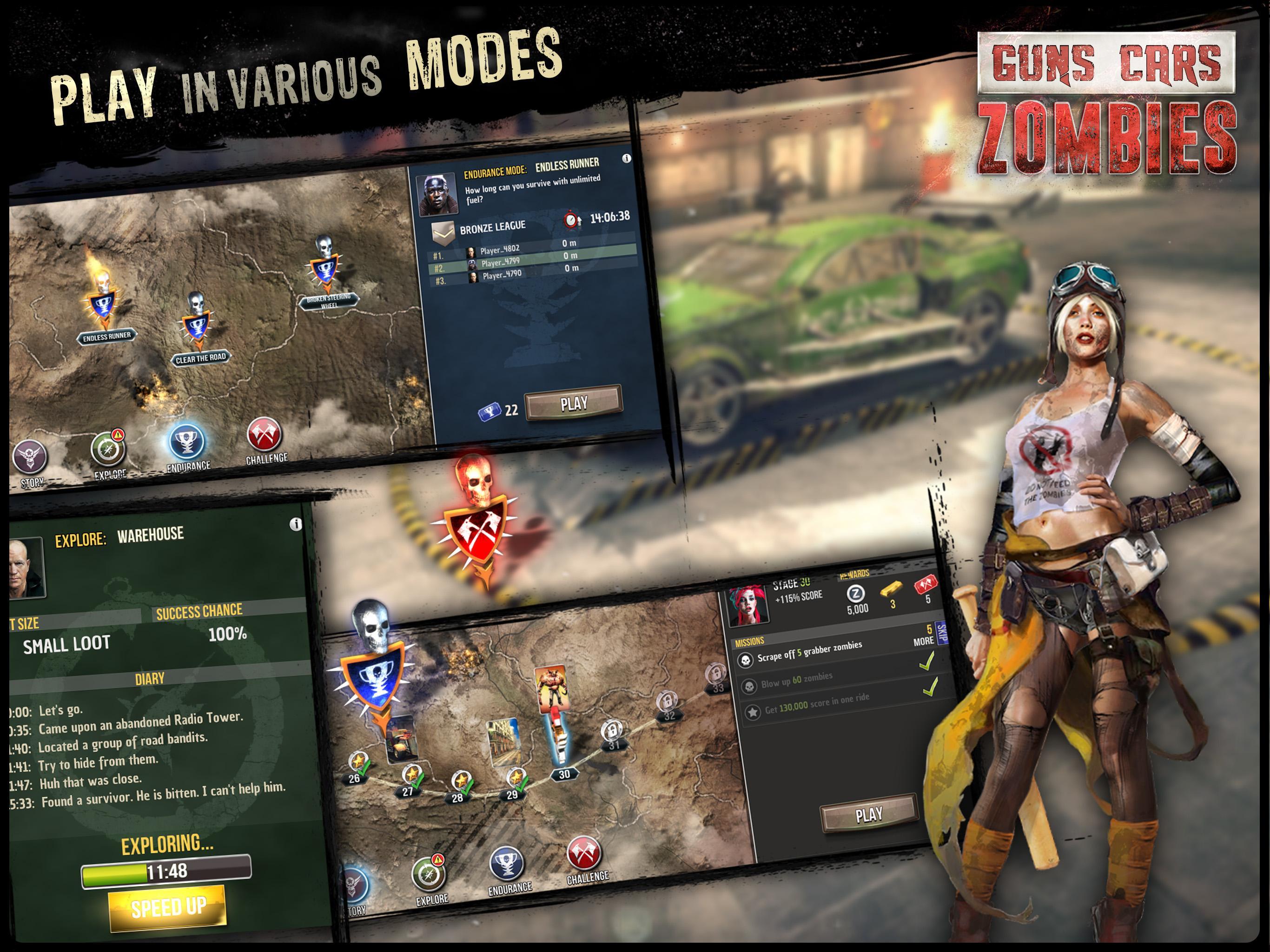 Guns, Cars and Zombies Game Screenshot