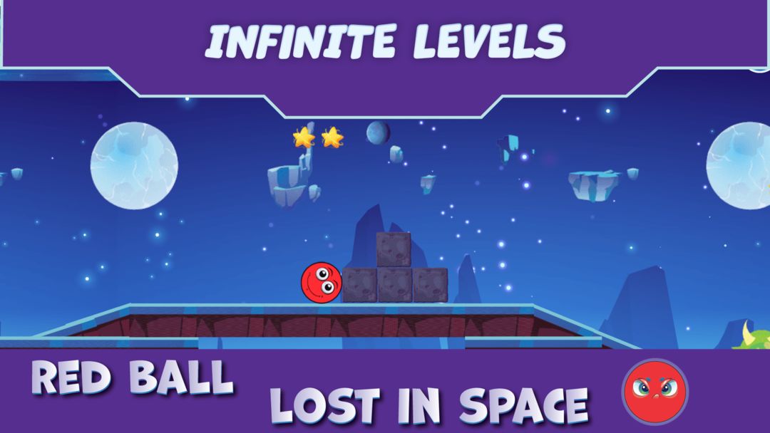 Red Ball Lost In Space 게임 스크린 샷