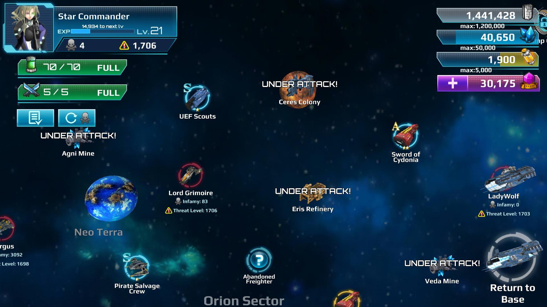 Star Battleships 게임 스크린샷