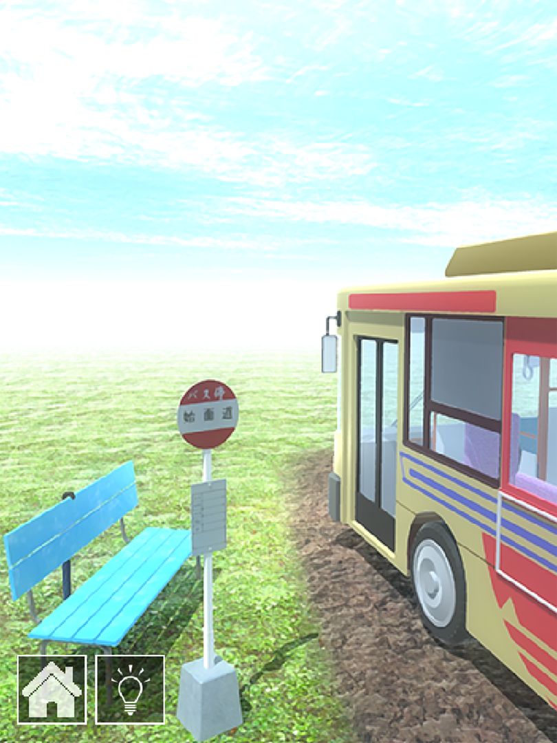 脱出ゲーム　バス停のある道 screenshot game