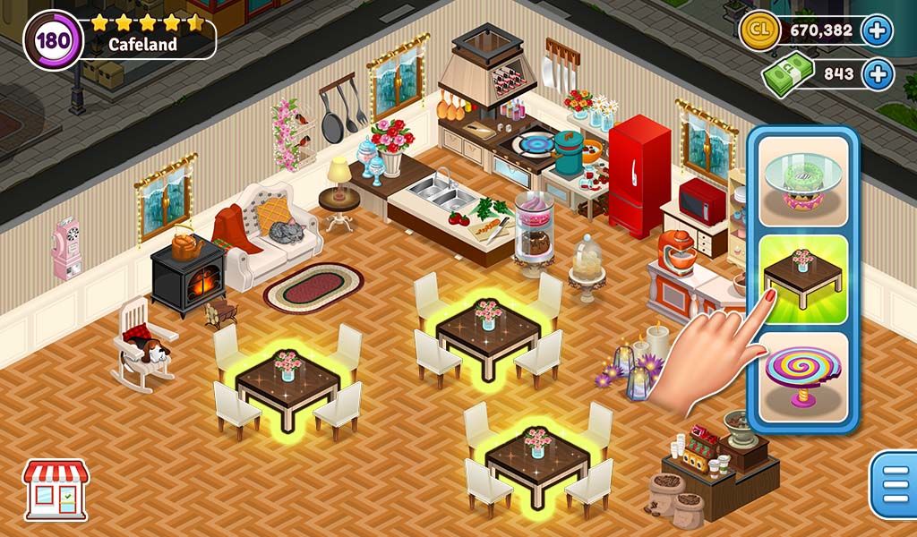 Cafeland - 레스토랑 게임 게임 스크린 샷