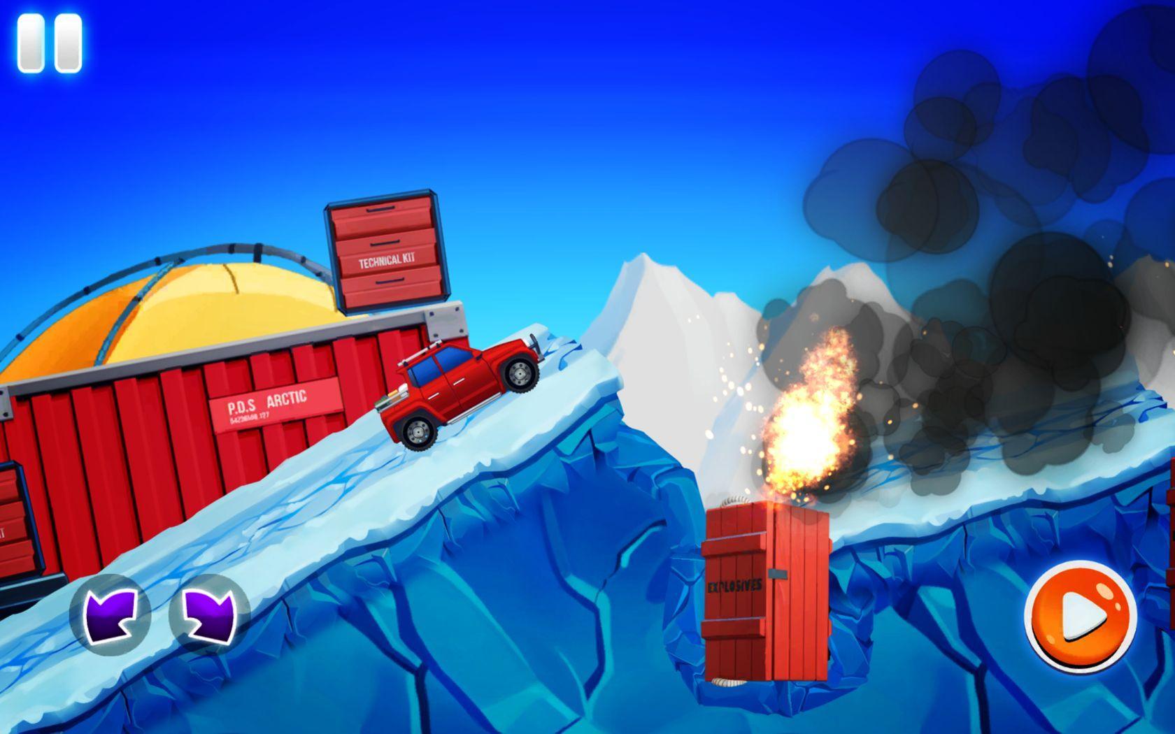 Screenshot of Arctic roads: car racing game