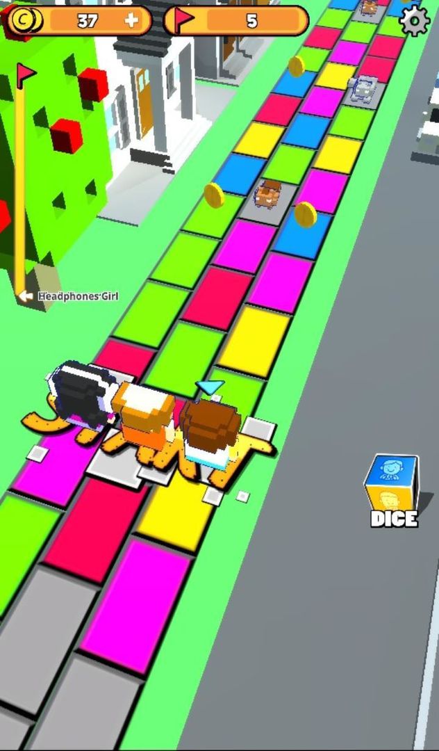 Screenshot of Blocky Friends: Dice Battle Ground