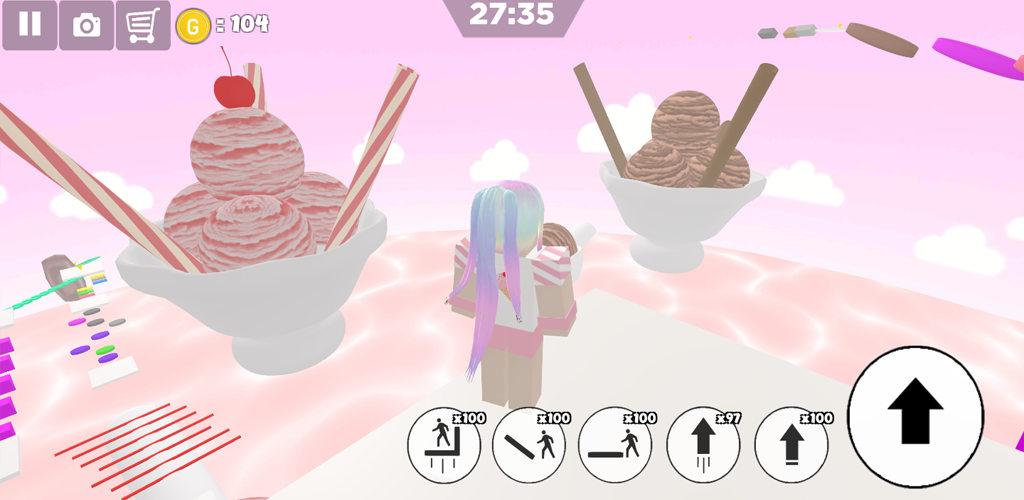 Ice cream swirl parkour girl ภาพหน้าจอเกม