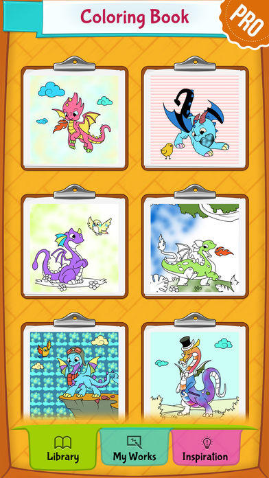 龙填色 PRO - 著色本 儿童 绘画 Game Screenshot