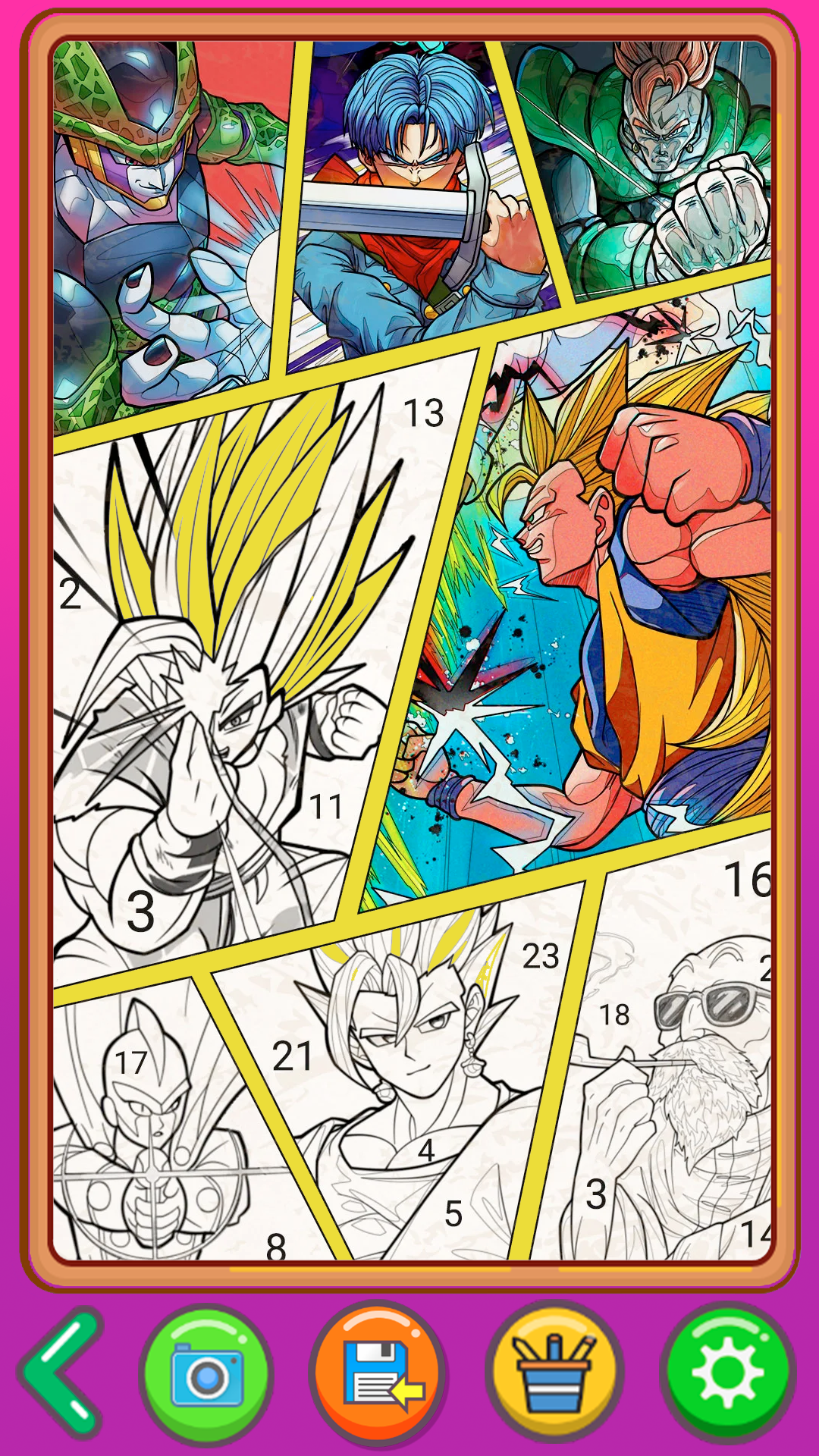 Páginas para colorir de Dragon Ball Z: libere sua criatividade