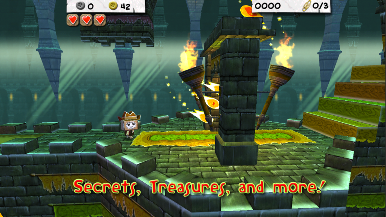 Paper Monsters 3d platformer Game Screenshot