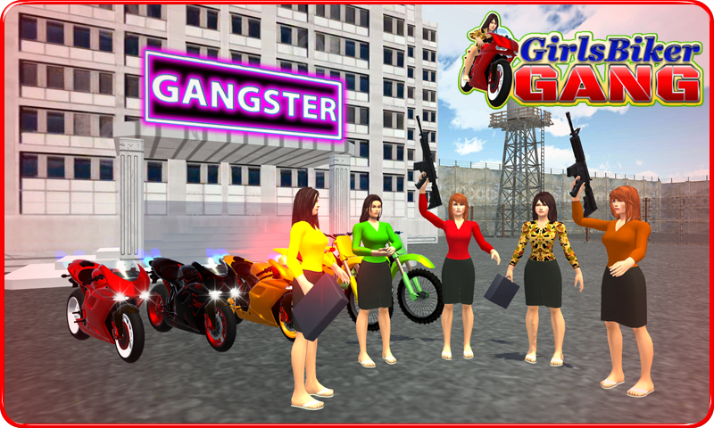 Captura de Tela do Jogo Girls Biker Gang 3D