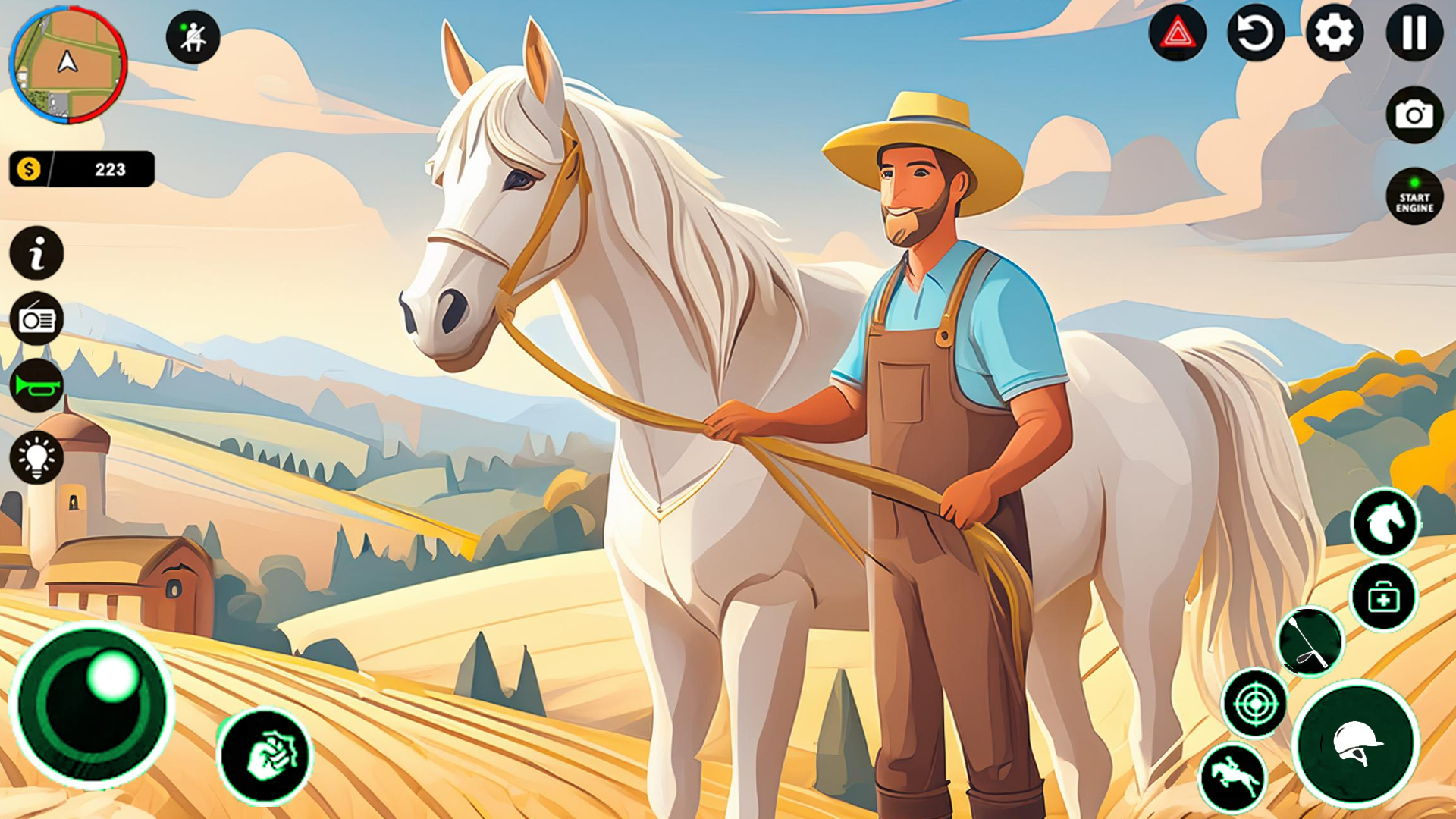 Virtual Horse Farm Riding 3d Game Screenshot