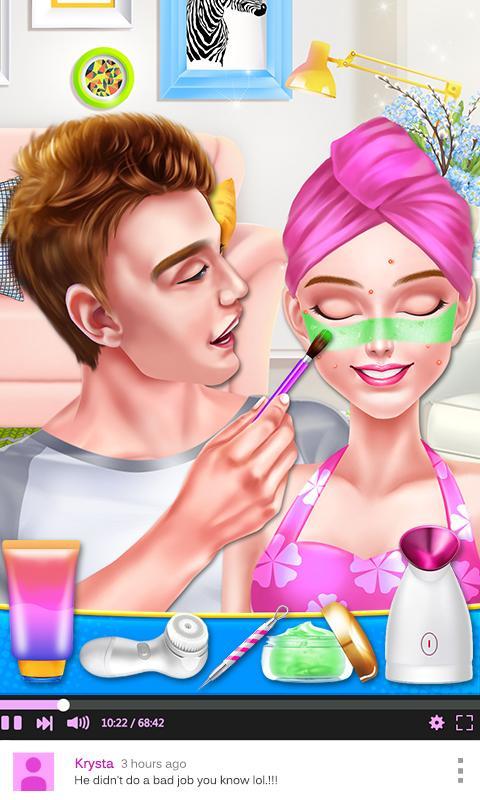 Скриншот игры Boyfriend Does My Makeup Salon
