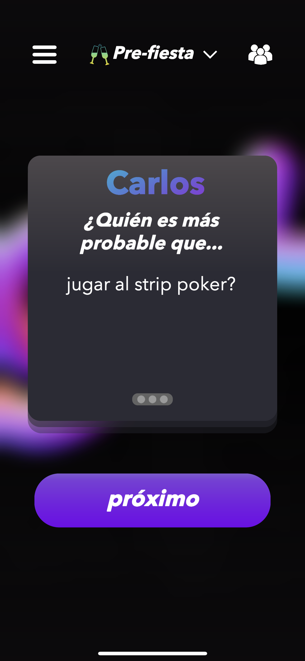 Screenshot 1 of Preguntas de Fiesta Incómodas 1.4