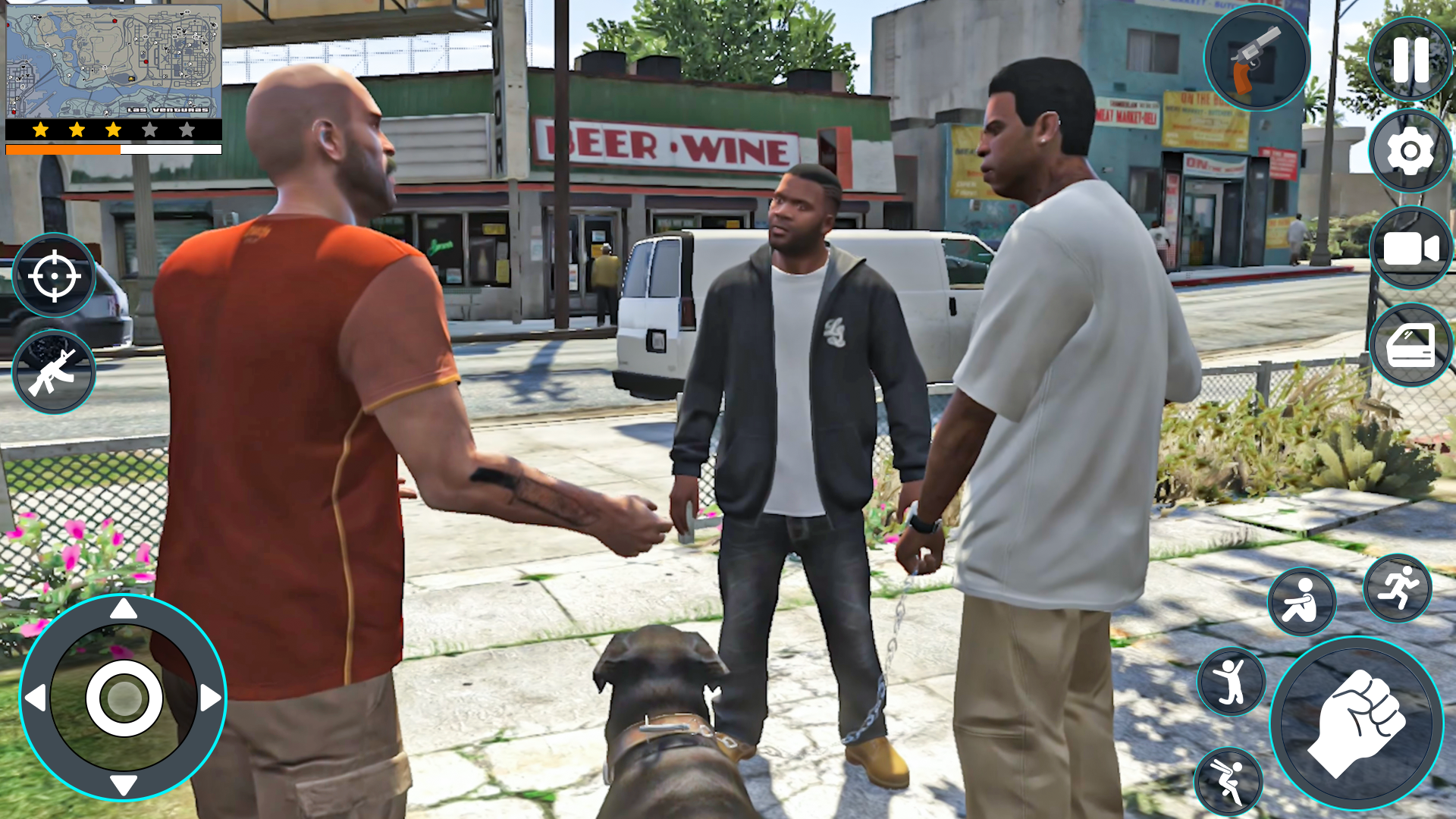 Captura de Tela do Jogo Crime Gangster condução carro