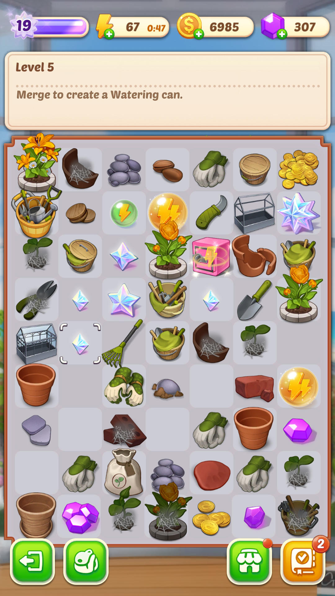 Merge Manor : Sunny House Game Screenshot