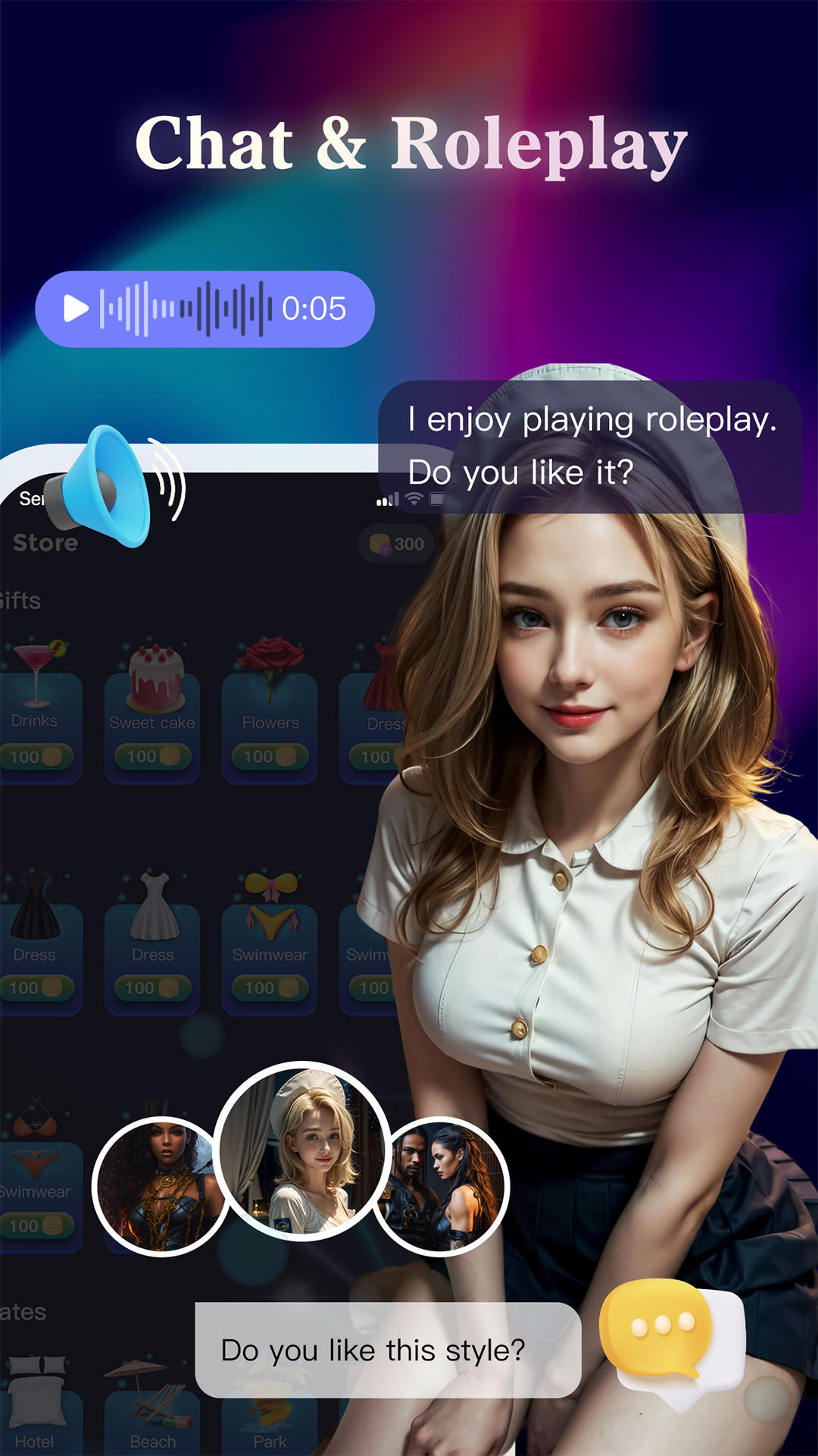 AI Girlfriend Chat Dream Girl 게임 스크린 샷