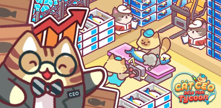 Cuplikan Layar Game Cat CEO: Idle Fish Tycoon