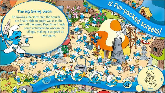 The Smurfs Hide & Seek with Brainy Game Screenshot