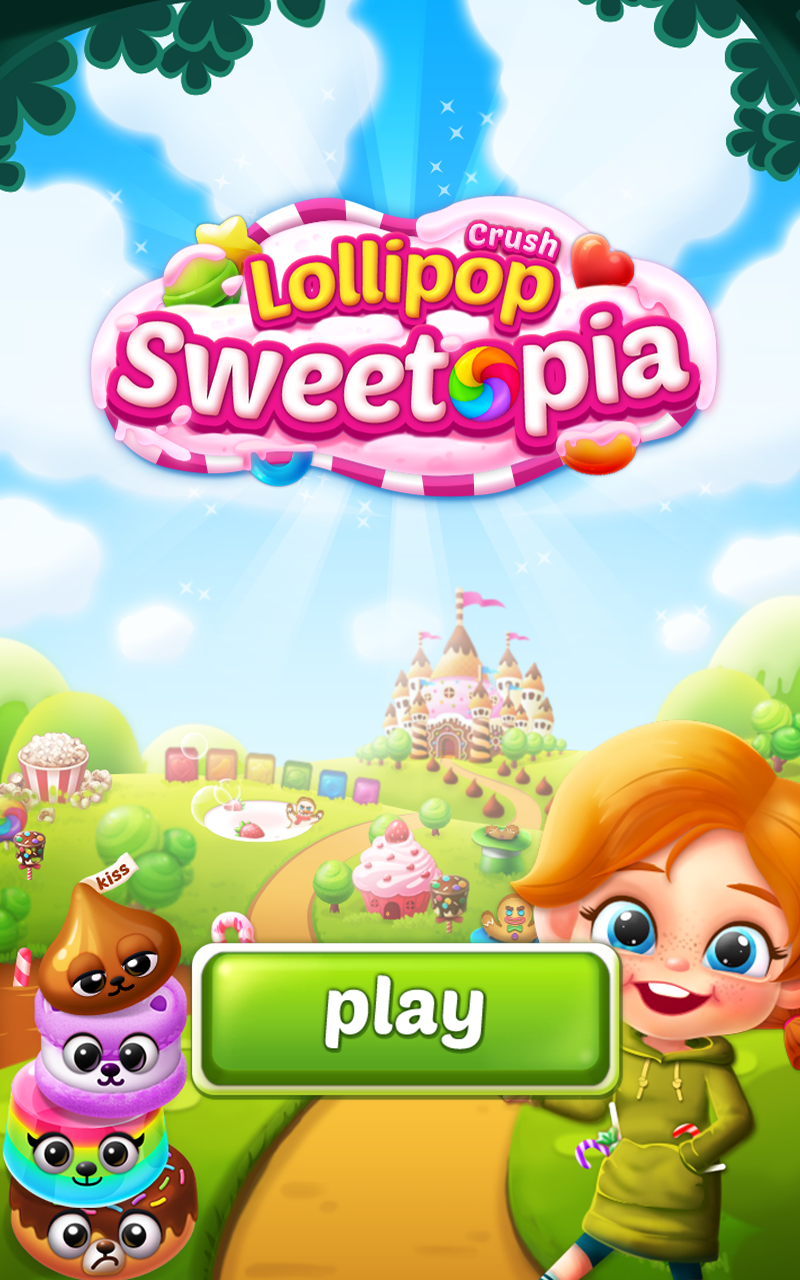 Lollipop Crush Sweetopia Game Screenshot