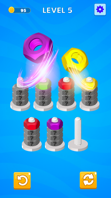 Nuts Color Bolts: Sorting Game Game Screenshot