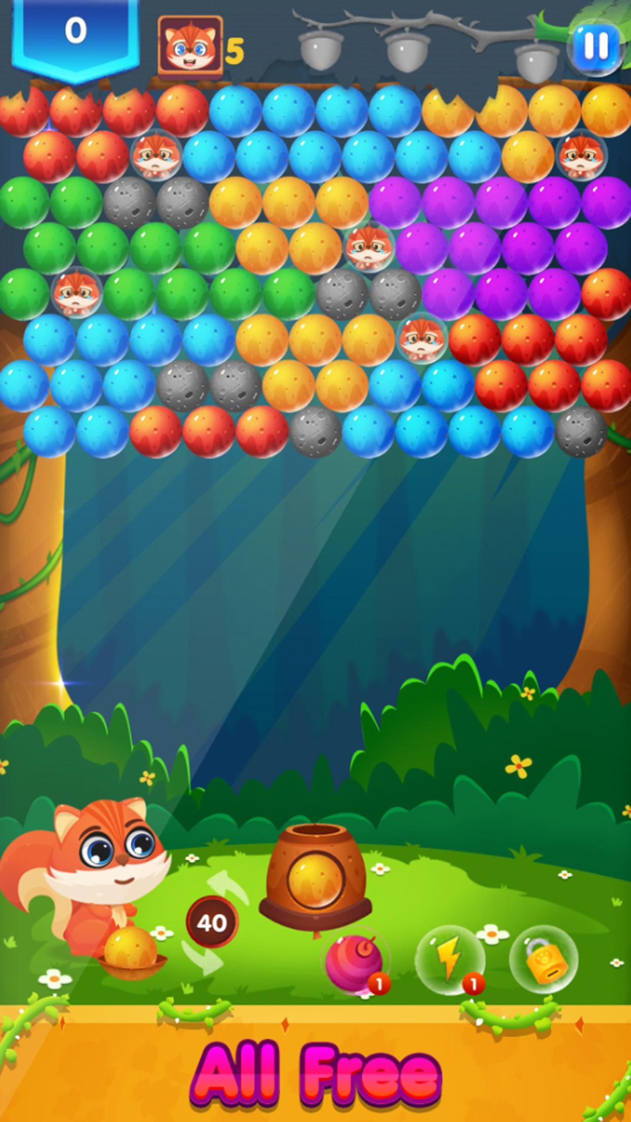 Captura de Tela do Jogo Bubble Shooter: Chip Pop