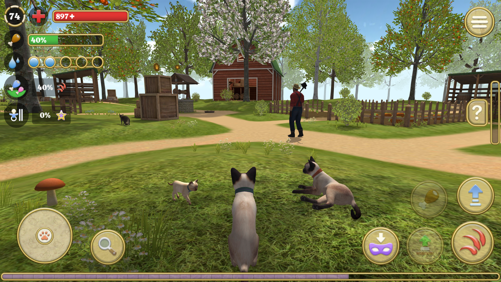Screenshot 1 of Simulador de gato: família de gatinhos 1.17