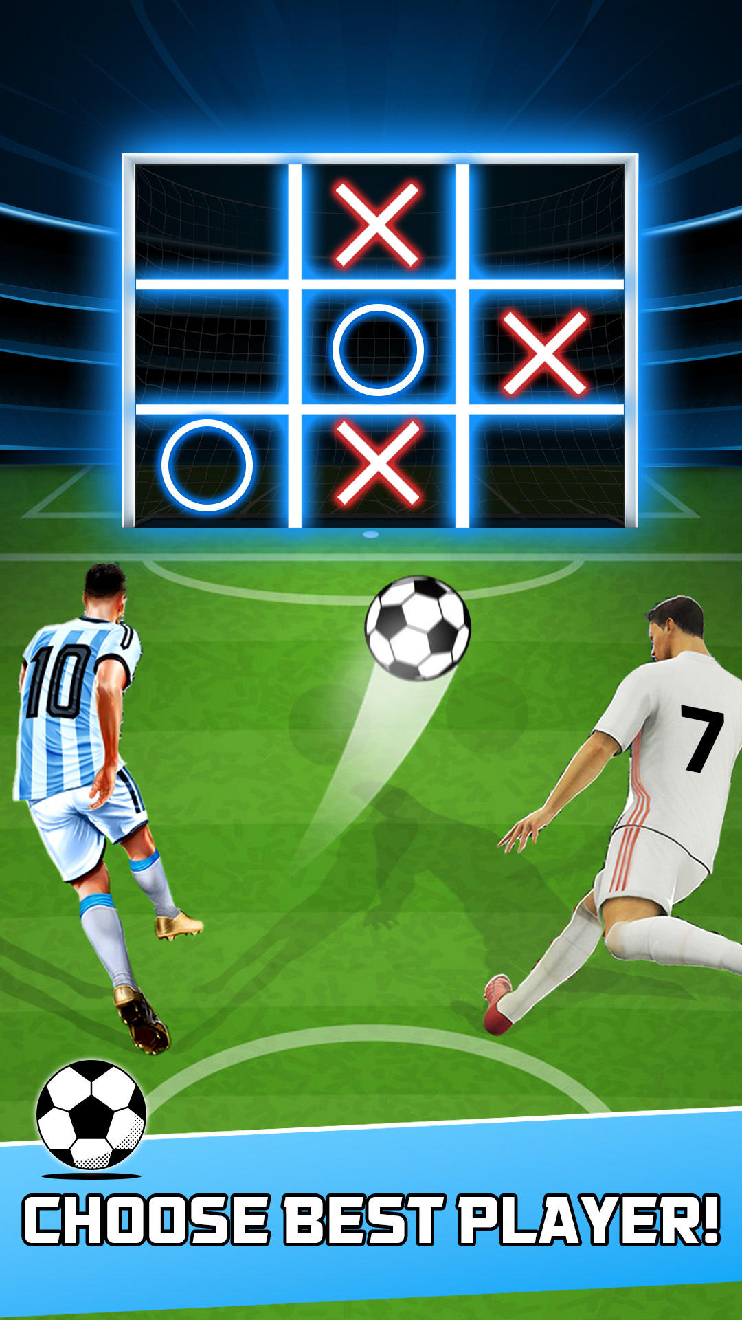 Captura de Tela do Jogo Tic Tac Toe - XOXO Futebol 3D