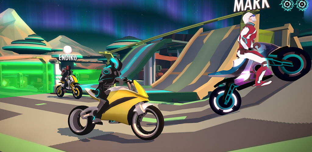 Screenshot of the video of Gravity Rider: Space Bike Race